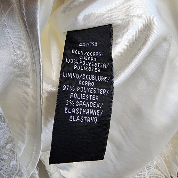 ML Monique Lhuillier Sleeveless Eyelet White Lace Midi Dress Women's Size 0 NWT - Picture 7 of 10